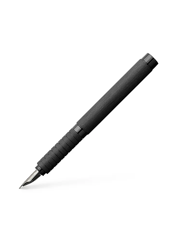 FABER-CASTELL | Essentio Aluminium Pluma Estilográfica Ancho de Trazo B, Negro | 