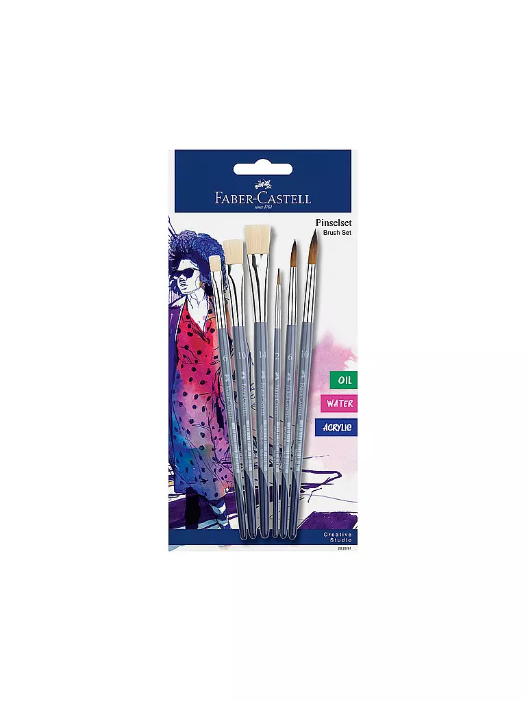 FABER-CASTELL | Faber Set de pinceles 6 piezas | Sin color
