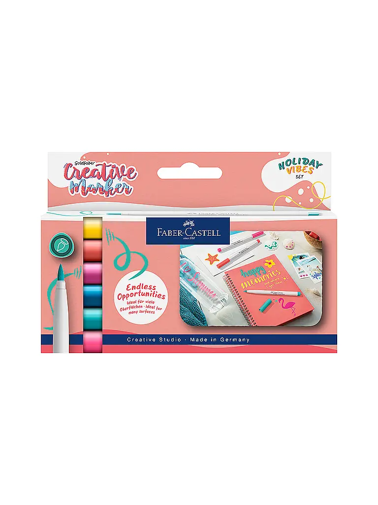 FABER-CASTELL | Gofa Kreativmarker Estuche de 6 Holiday | Multicolor