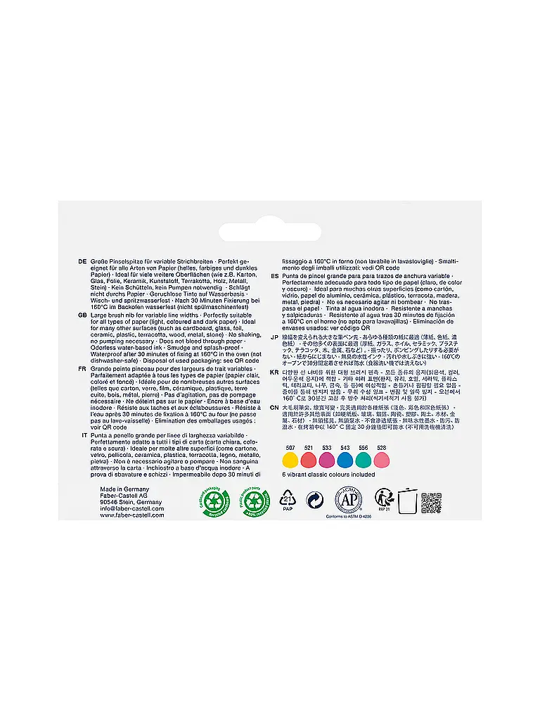 FABER-CASTELL | Gofa Kreativmarker Estuche de 6 Holiday | Multicolor