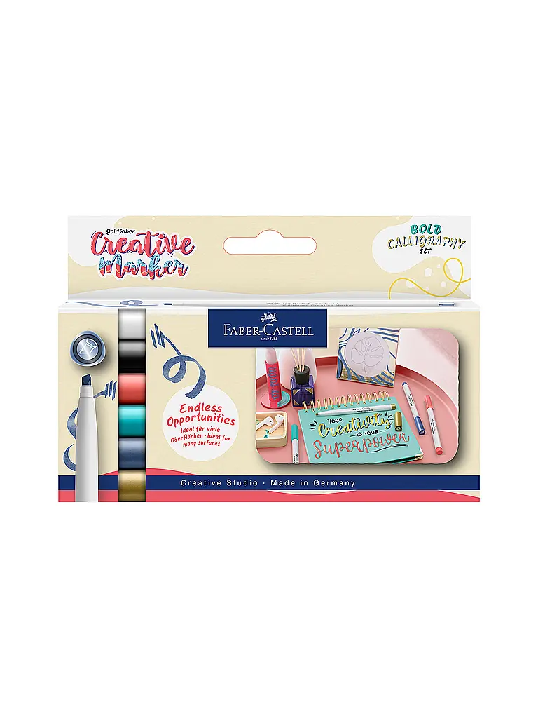 FABER-CASTELL | Gofa Rotuladores creativos, estuche de 6, Calli | Multicolor