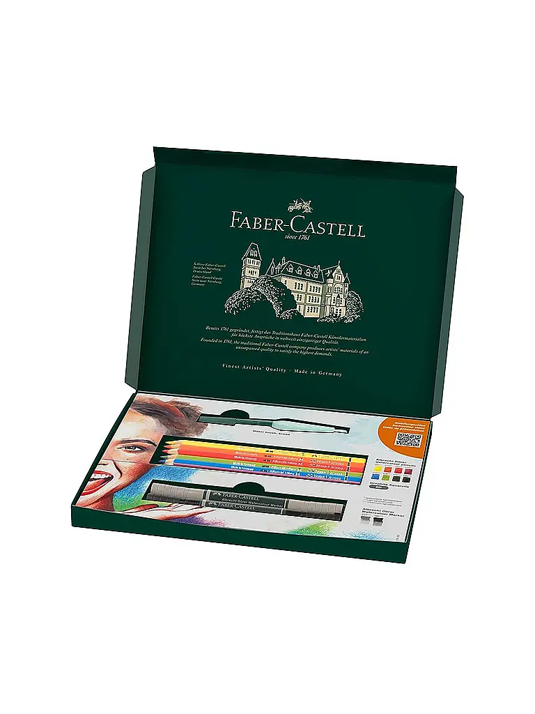 FABER-CASTELL | Lápices de colores, juego de descubrimiento de 12 piezas, productos de acuarela Albrecht Dürer | Verde oscuro
