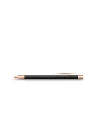 FABER-CASTELL | Neo Slim Bolígrafo de metal negro con oro rosa | Negro