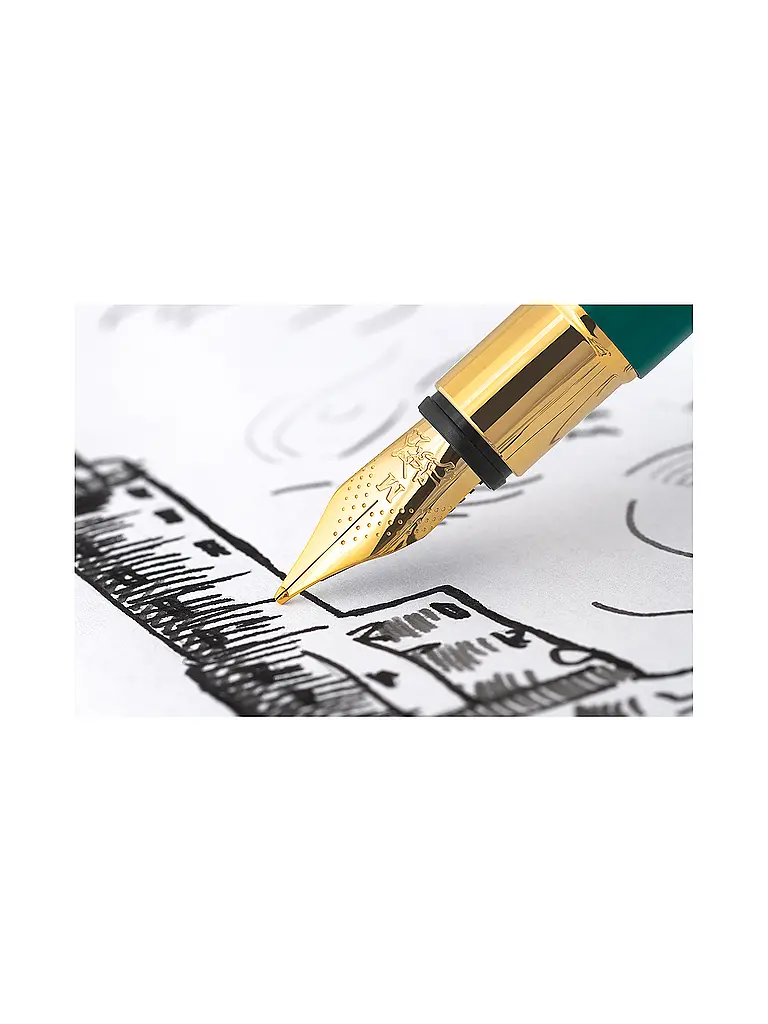 FABER-CASTELL | Neo Slim Pluma estilográfica, grosor de trazo F, gold rainforestM | 