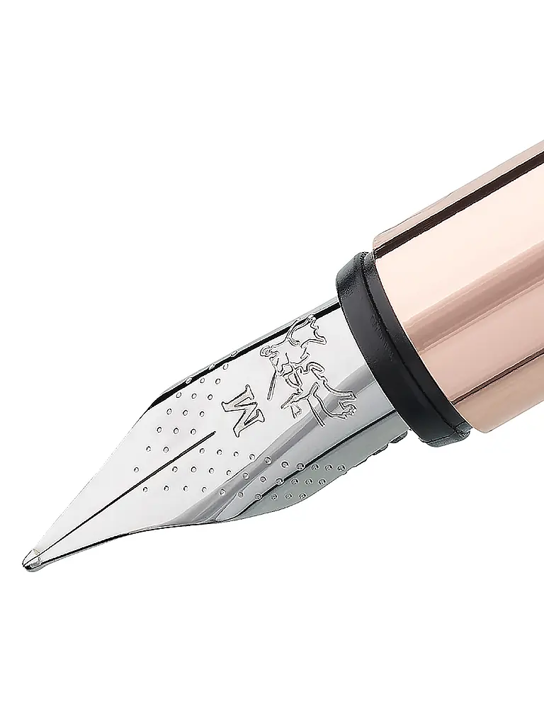 FABER-CASTELL | Neo Slim Pluma Estilográfica de Metal, Grosor de Trazo M, negro con oro rosa | 