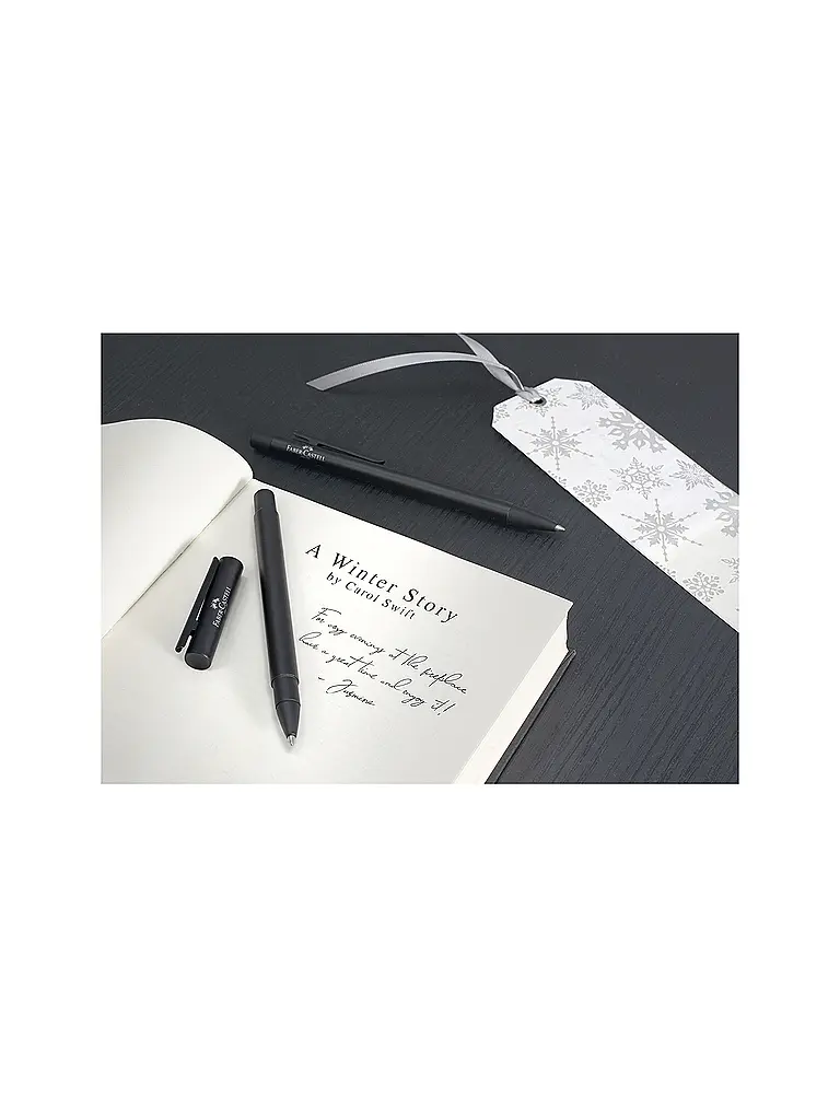 FABER-CASTELL | Neo Slim Pluma Estilográfica de Metal Negra | 