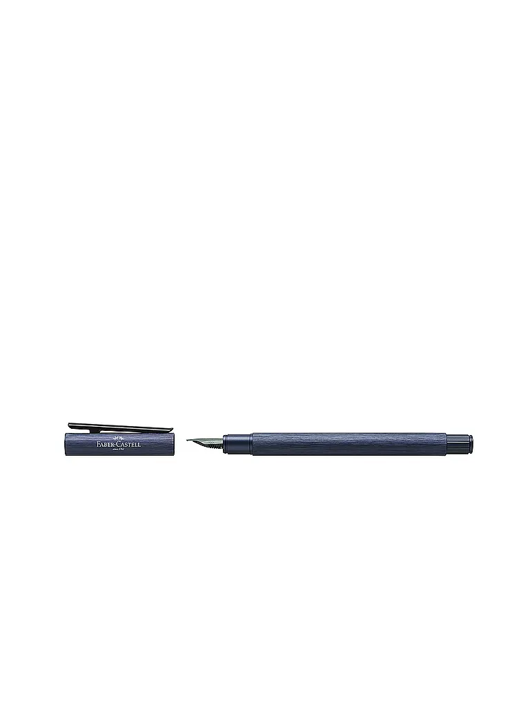 FABER-CASTELL | Pluma estilográfica de aluminio Neo Slim, grosor de trazo F, azul oscuro | Azul oscuro