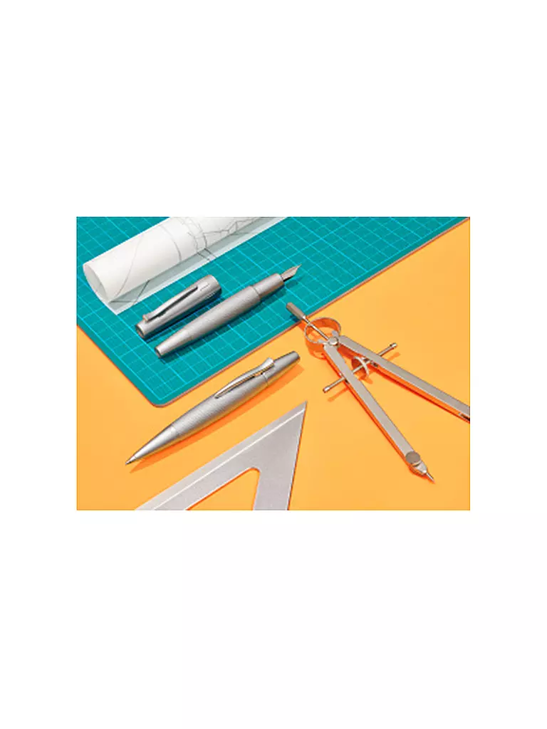 FABER-CASTELL | Pluma estilográfica e-motion pure mediana (Plateado) | Sin color