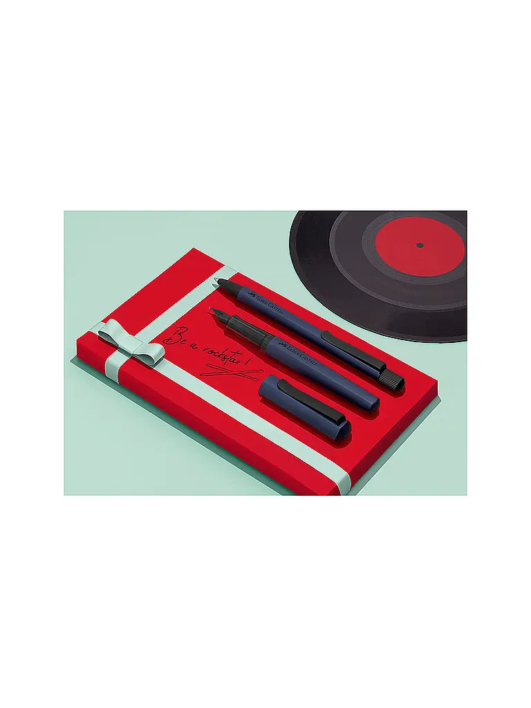 FABER-CASTELL | Pluma estilográfica Hexo Azul Ancho | 