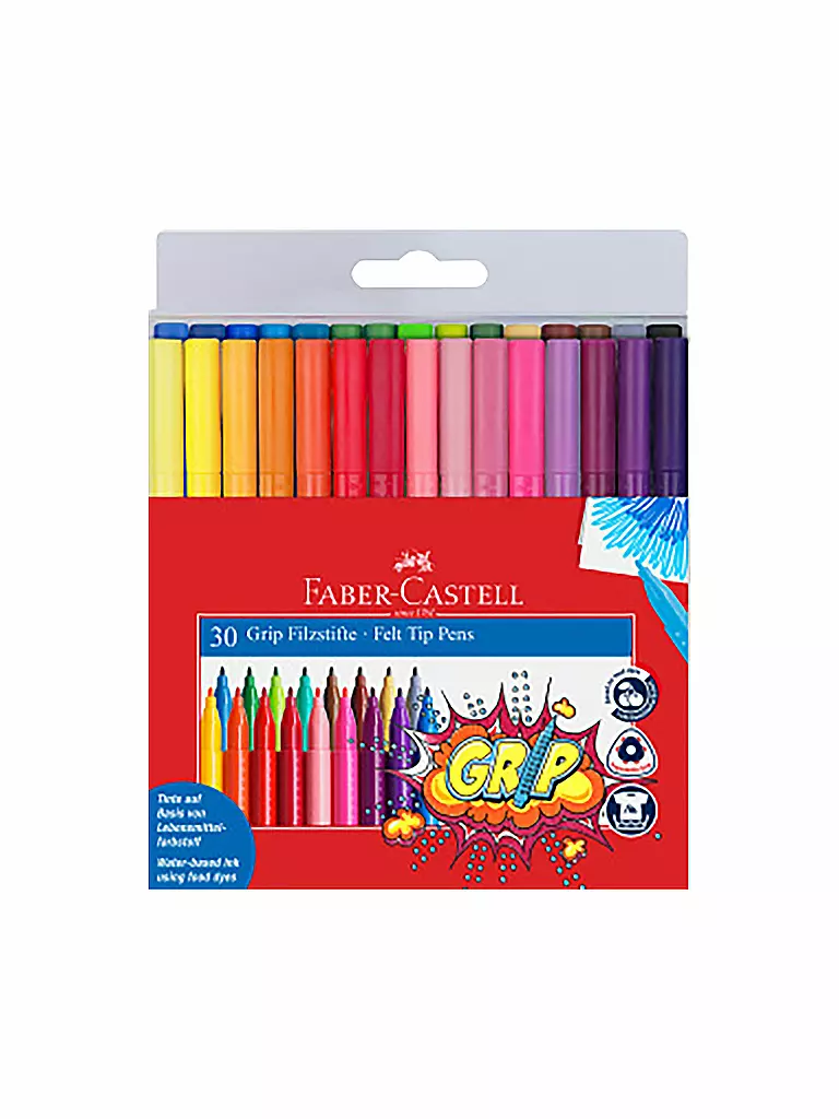 FABER-CASTELL | Rotulador Grip, estuche de 30 | Sin color