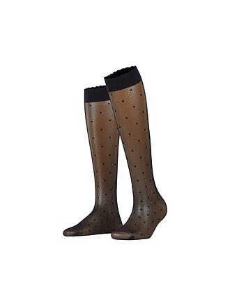 FALKE | Calcetines hasta la rodilla DOT 15 DEN negro