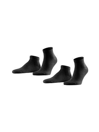FALKE | Calcetines cortos 2-er Pkg "Happy" (negro)
