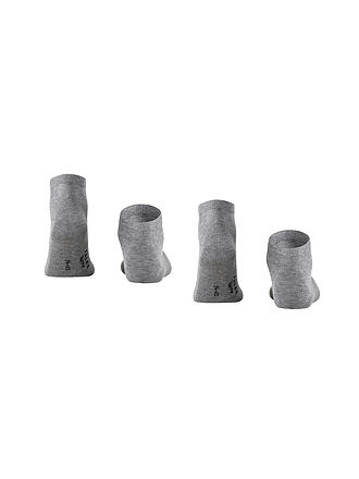 FALKE | Sneaker Calcetines 2 unidades HAPPY gris claro melange