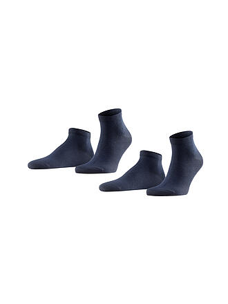 FALKE | Calcetines cortos paquete de 2 "Happy" (azul marino oscuro)