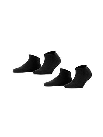 FALKE | Calcetines de deporte Happy, paquete de 2, negro