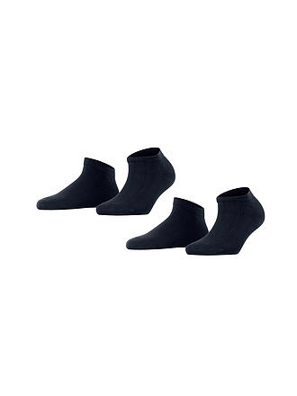 FALKE | Calcetines de deporte Happy, paquete de 2, azul marino oscuro