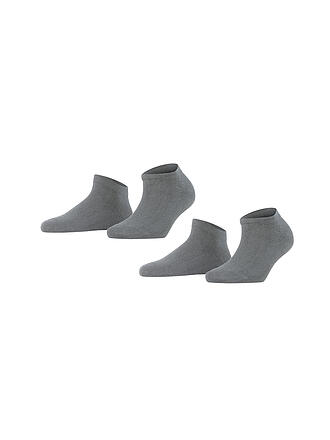 FALKE | Calcetines de deporte Happy, paquete de 2, gris claro