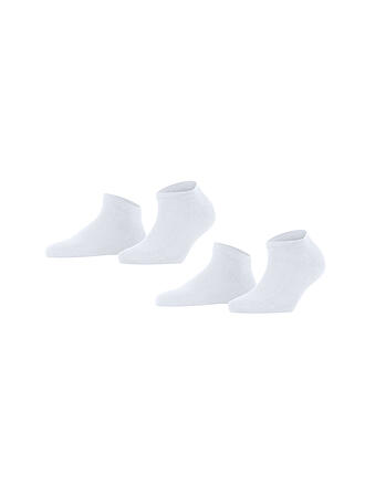 FALKE | Calcetines de deporte Happy, paquete de 2, blanco