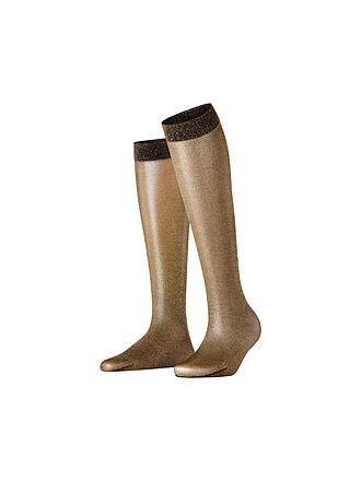 FALKE | Kniestrümpfe GLITTER 30 DEN black / gold