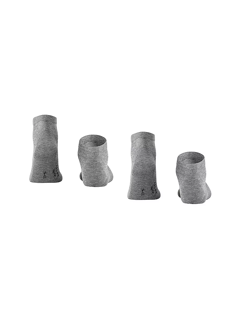FALKE | Calcetines cortos 2-er Pkg "Happy" (gris claro jaspeado) | 