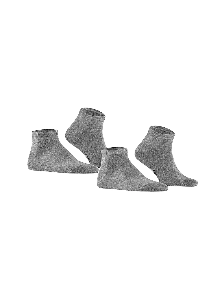 FALKE | Calcetines cortos 2-er Pkg "Happy" (gris claro jaspeado) | 
