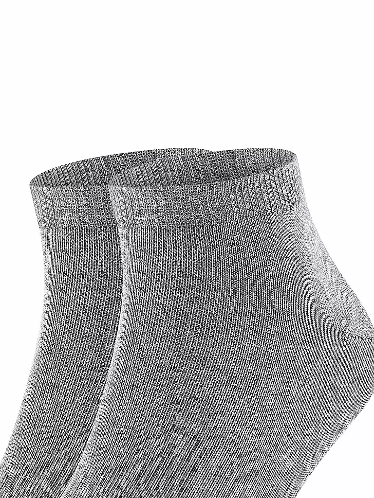 FALKE | Calcetines cortos 2-er Pkg "Happy" (gris claro jaspeado) | 
