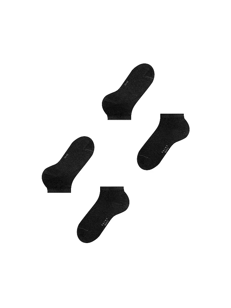 FALKE | Calcetines cortos 2-er Pkg "Happy" (negro) | 
