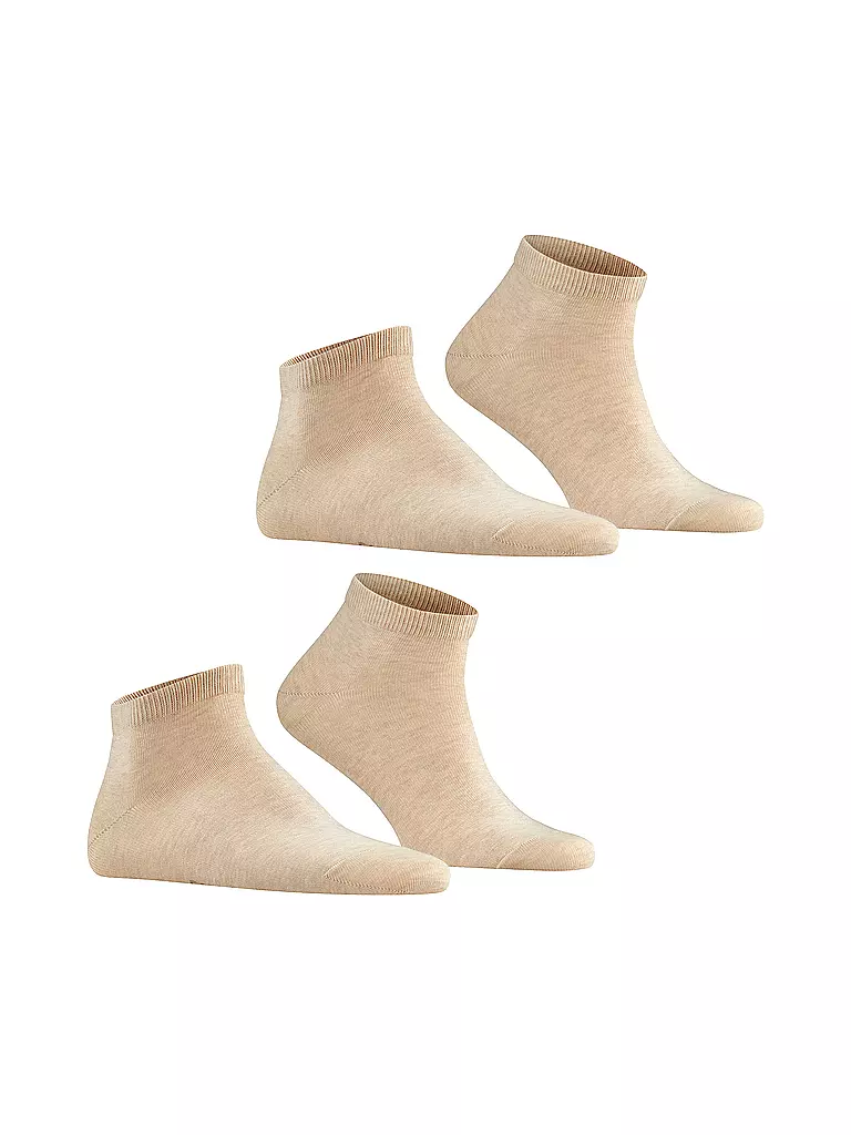 FALKE | Calcetines cortos HAPPY, paquete de 2, arena jaspeada. | 