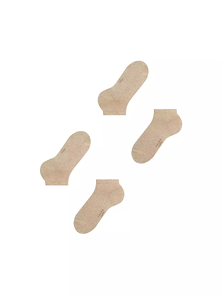 FALKE | Calcetines cortos HAPPY, paquete de 2, arena jaspeada. | 