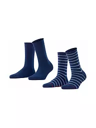 FALKE | Calcetines cortos Happy Stripe, paquete de 2, azul real | Azul