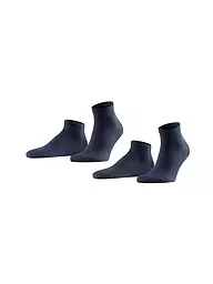 FALKE | Calcetines cortos paquete de 2 "Happy" (azul marino oscuro) | Azul