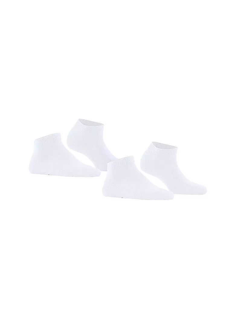 FALKE | Calcetines de deporte Happy, paquete de 2, blanco | Blanco