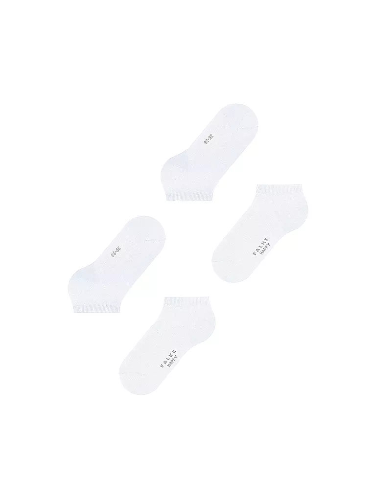 FALKE | Calcetines de deporte Happy, paquete de 2, blanco | Blanco