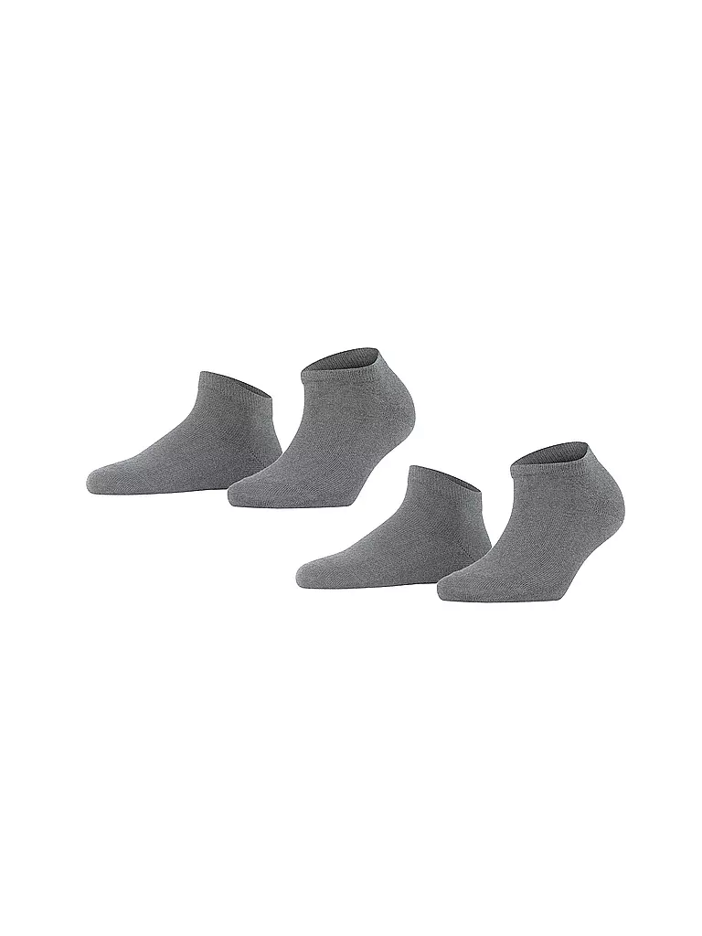 FALKE | Calcetines de deporte Happy, paquete de 2, gris claro | Gris