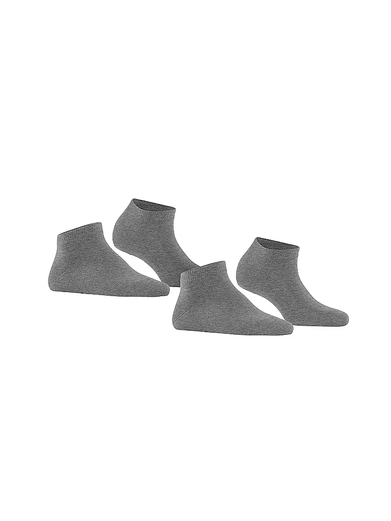 FALKE | Calcetines de deporte Happy, paquete de 2, gris claro | Gris
