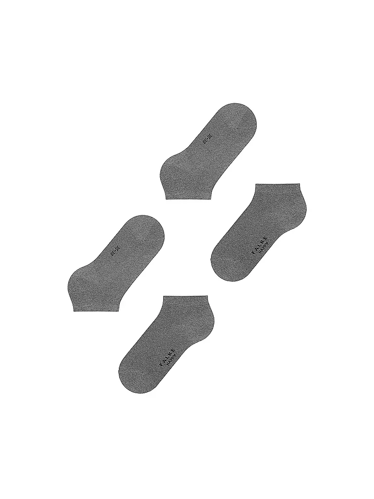 FALKE | Calcetines de deporte Happy, paquete de 2, gris claro | Gris