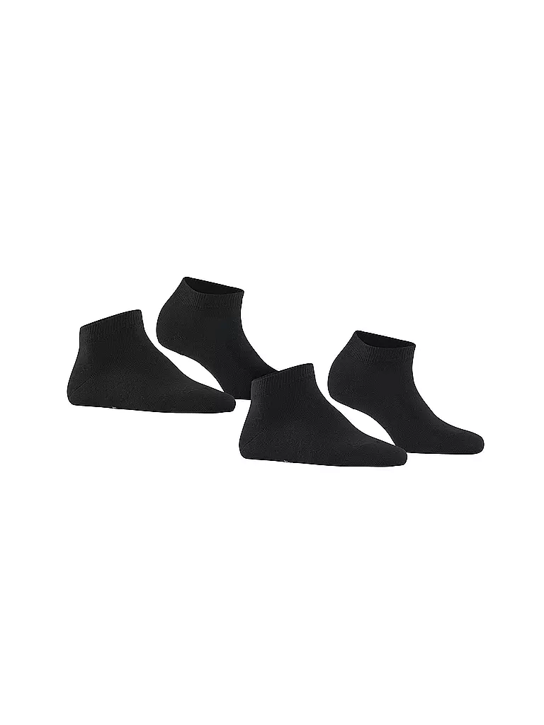 FALKE | Calcetines de deporte Happy, paquete de 2, negro | 