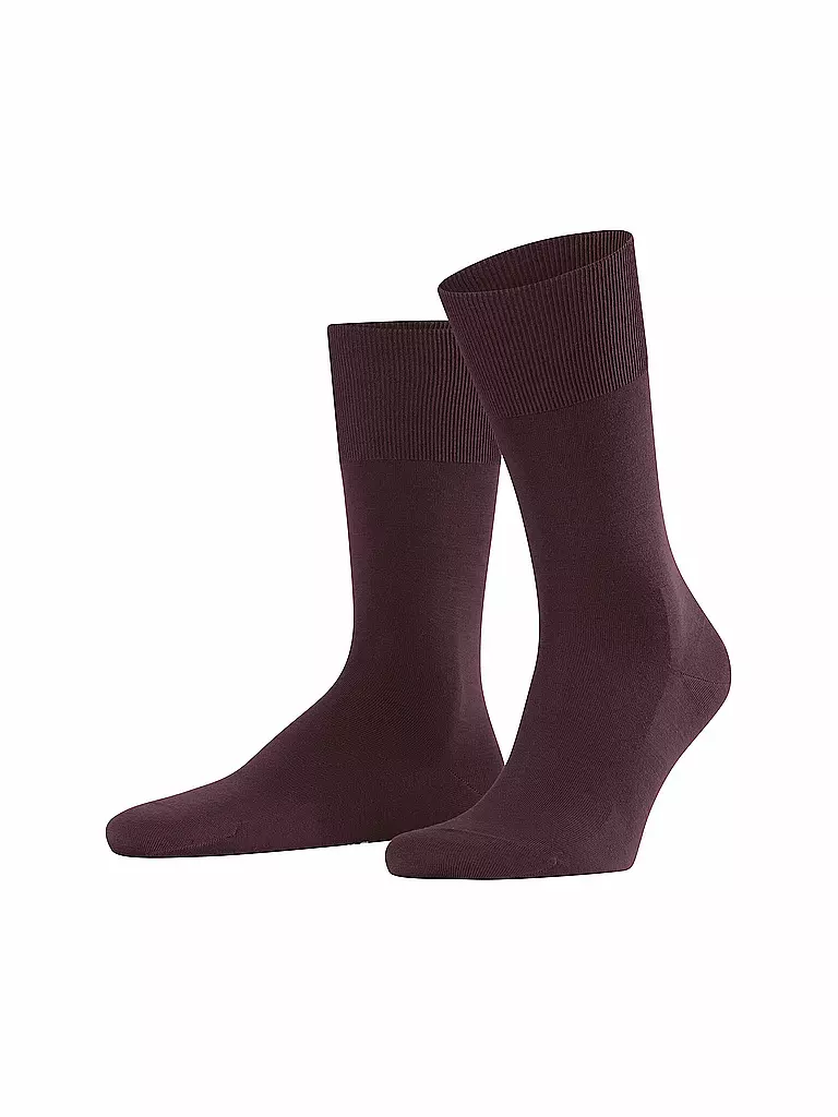FALKE | Calcetines de hombre CLIMAWOOL barolo | Rojo oscuro