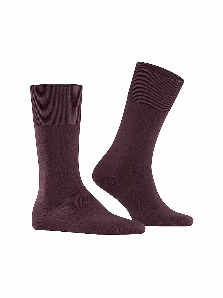 FALKE | Calcetines de hombre CLIMAWOOL barolo | Rojo oscuro