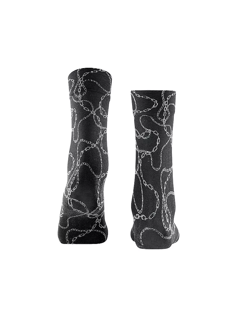 FALKE | Calcetines finos JEWEL CASE 30DEN black/silver | 