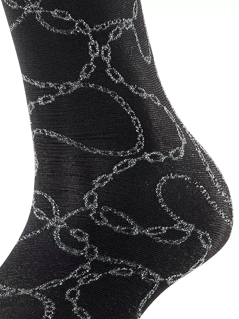 FALKE | Calcetines finos JEWEL CASE 30DEN black/silver | 