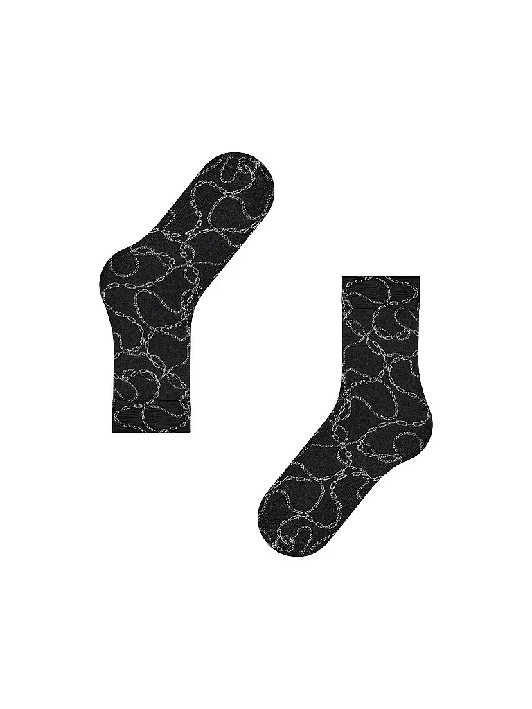 FALKE | Calcetines finos JEWEL CASE 30DEN black/silver | 