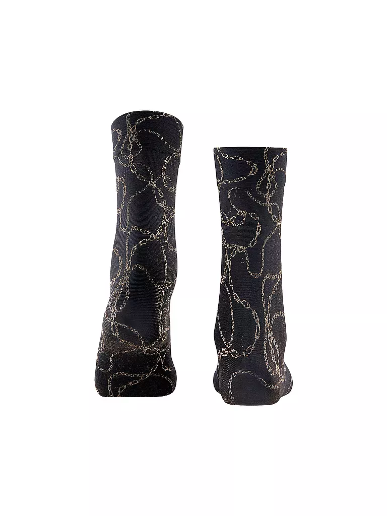 FALKE | Calcetines finos JEWEL CASE 30DEN negro/dorado | 