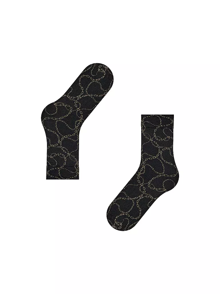 FALKE | Calcetines finos JEWEL CASE 30DEN negro/dorado | 