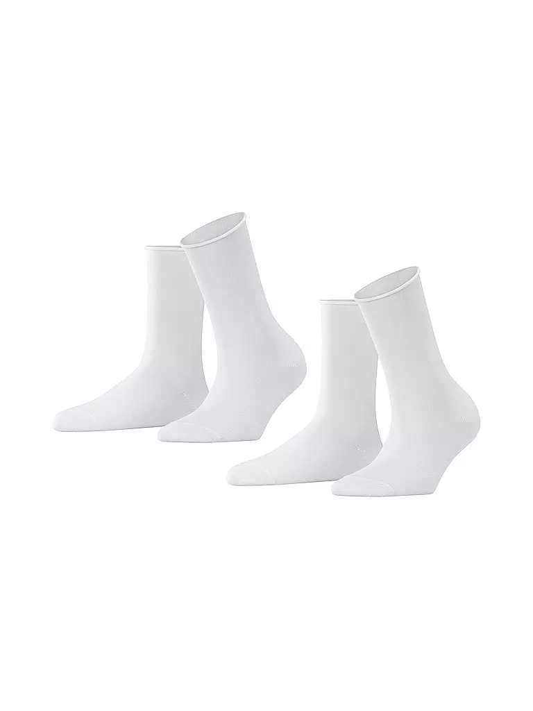 FALKE | Calcetines Happy Paquete de 2 blanco | Blanco