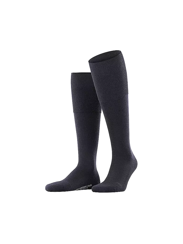 FALKE | Calcetines hasta la rodilla AIRPORT PLUS azul marino oscuro | Azul oscuro
