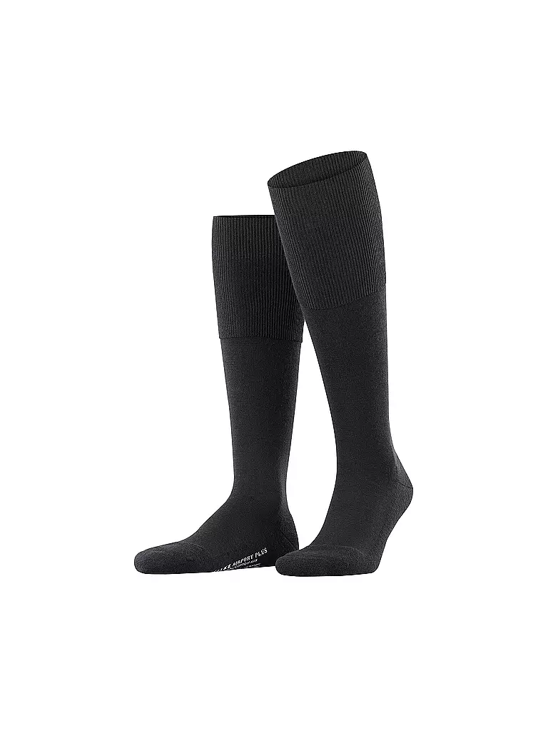 FALKE | Calcetines hasta la rodilla AIRPORT PLUS negros | Negro