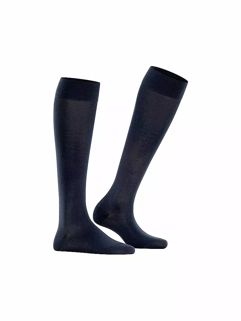 FALKE | Calcetines hasta la rodilla COTTON TOUCH azul marino oscuro | 