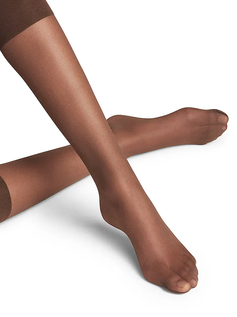 FALKE | Calcetines hasta la rodilla PURE MATT 20 Den brenda | Marrón