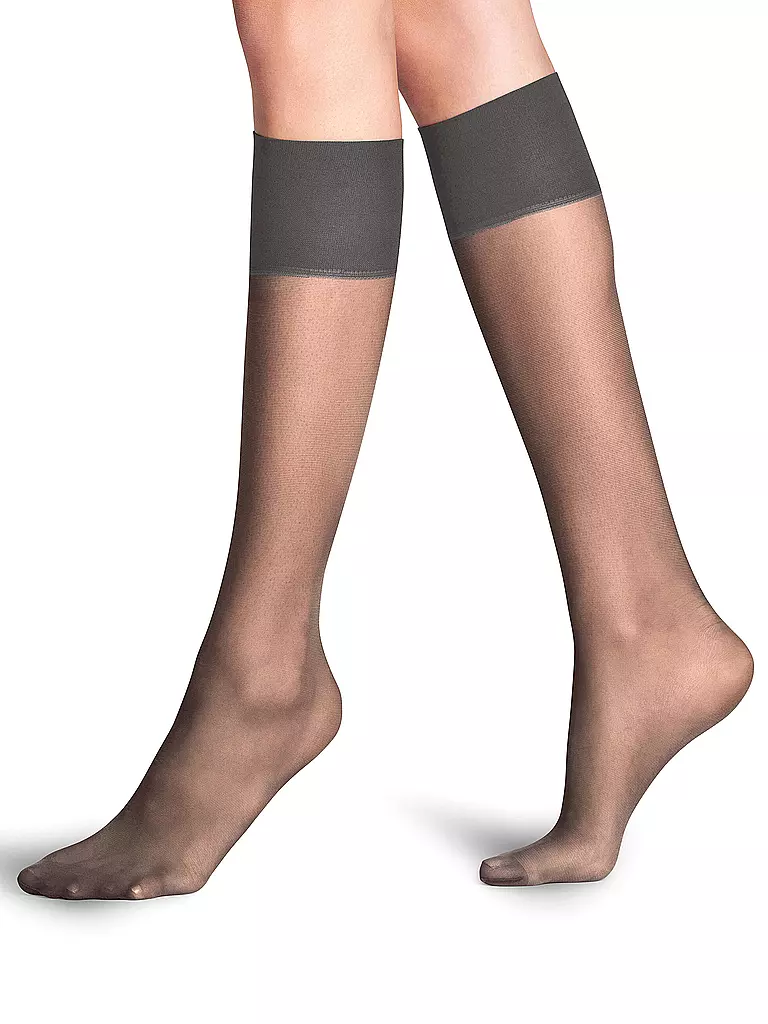 FALKE | Calcetines hasta la rodilla PURE MATT 20 Den iron | Gris